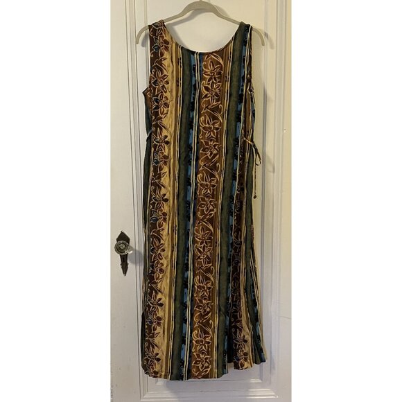 Brown and blue patterned maxi dress - Picture 2 of 6